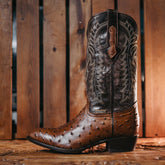 Bota Tejano Style Ave Print Ranch Choco 048